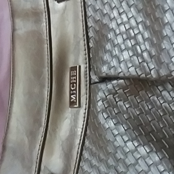 Miche demi base  golden bronze shell leopard shell long crossbody strap+braided - Picture 2 of 16